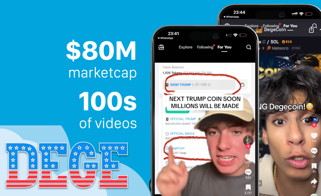 DegeCoin: $80M from 100s of (engineered) Tiktoks