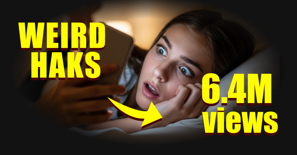Weird Hacks Slideshow Mints 6.4M views for this app