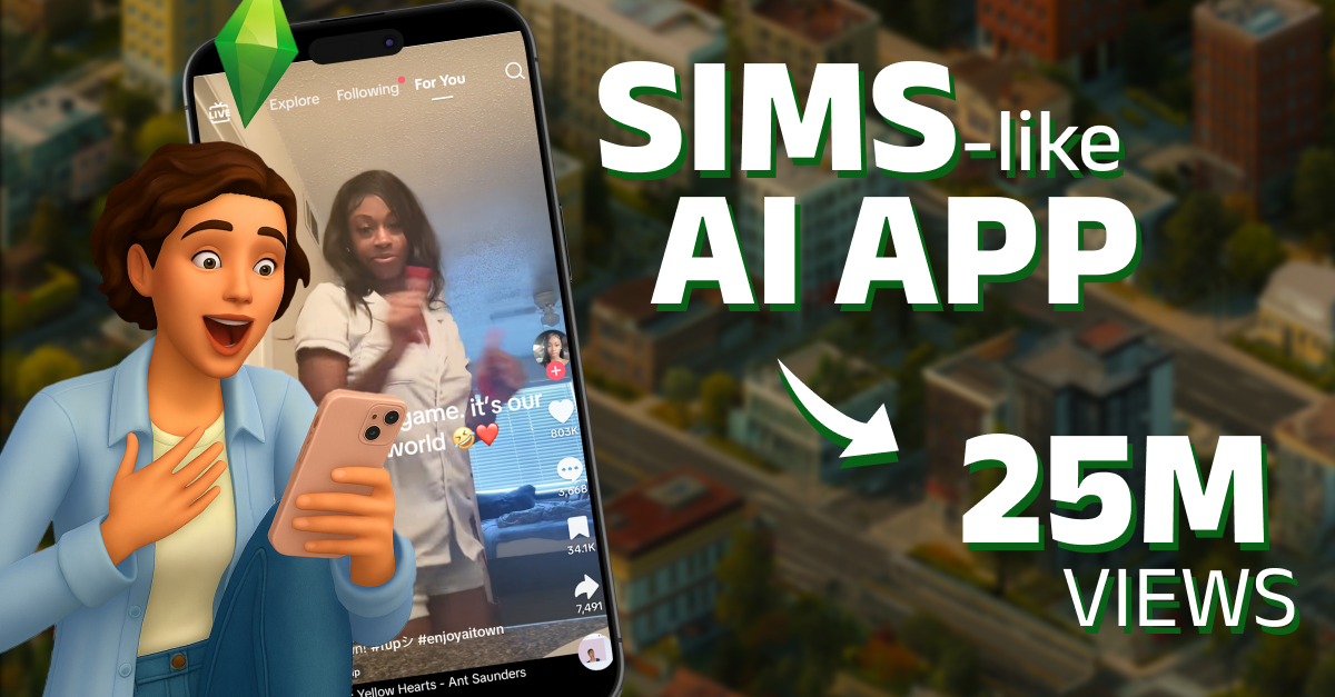 This Sims-like AI jumped from #227 to #55 with UGC marketing