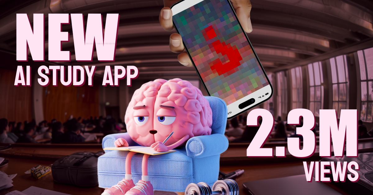 Genius 2.3M-view format from a newly spotted AI study app.