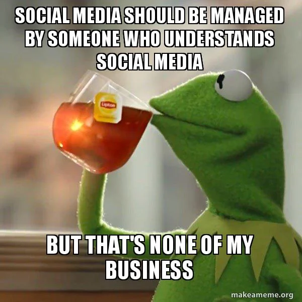 Kermit sipping Lipton green tea